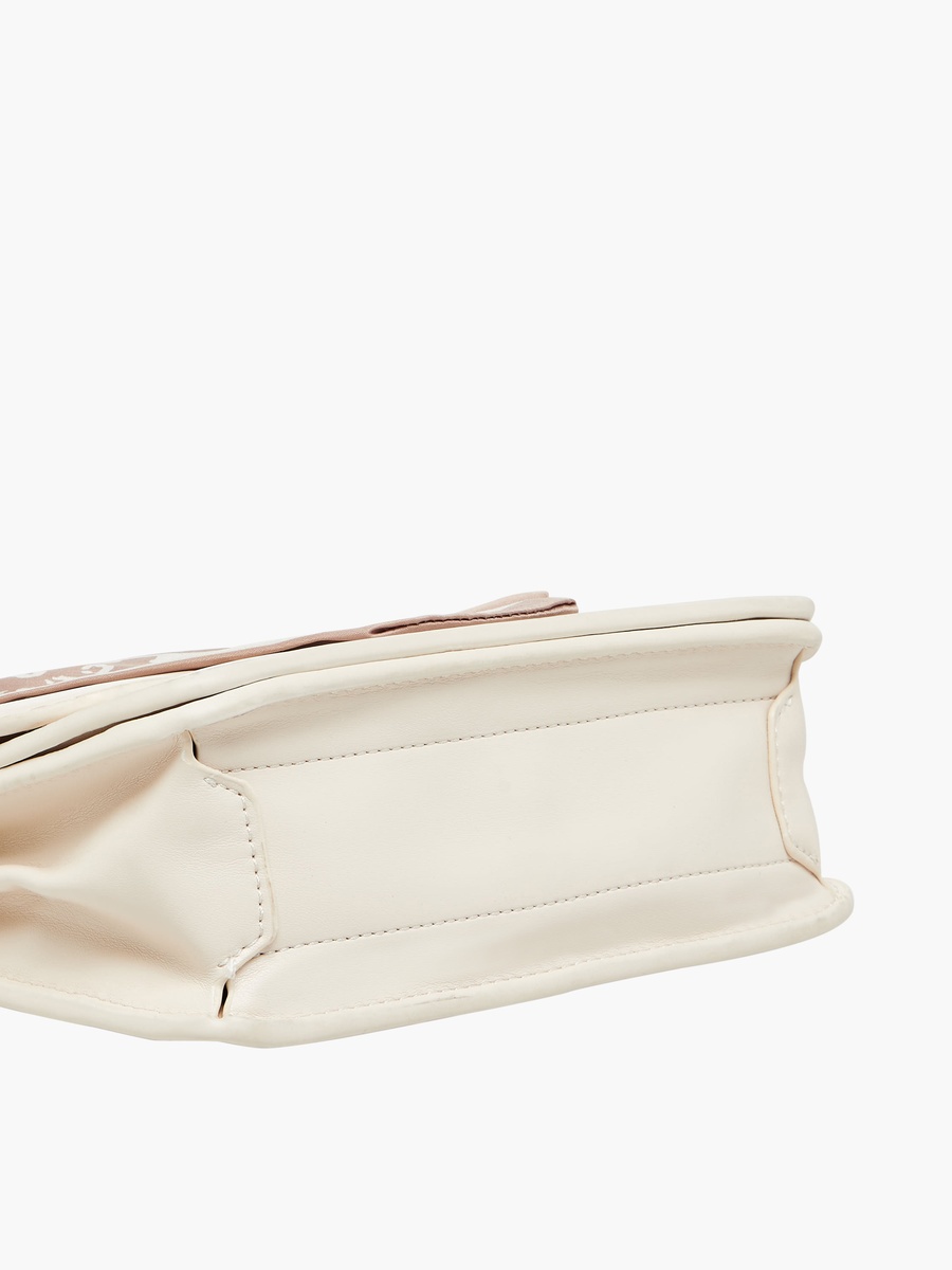 Solid Crossbody Bag with Scarf Detail