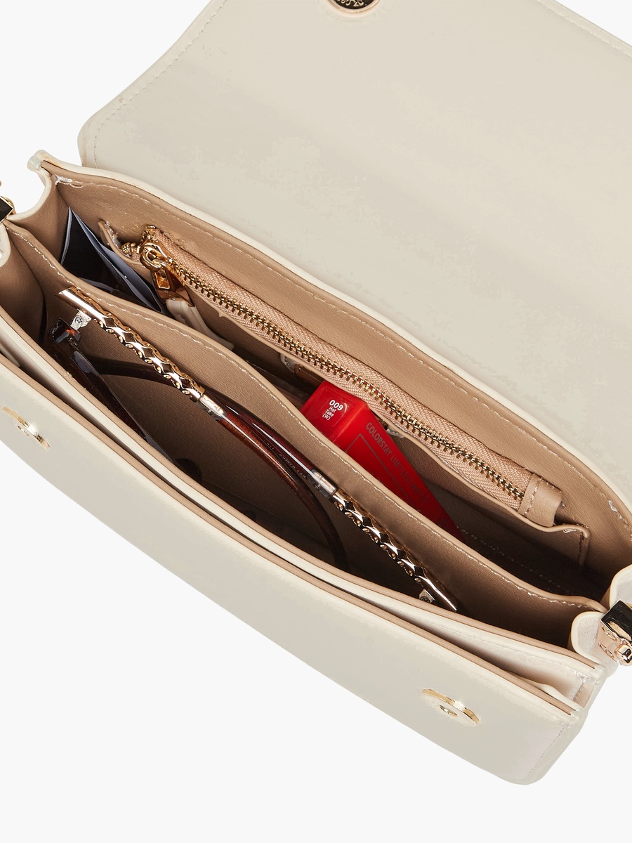 Solid Crossbody Bag with Scarf Detail