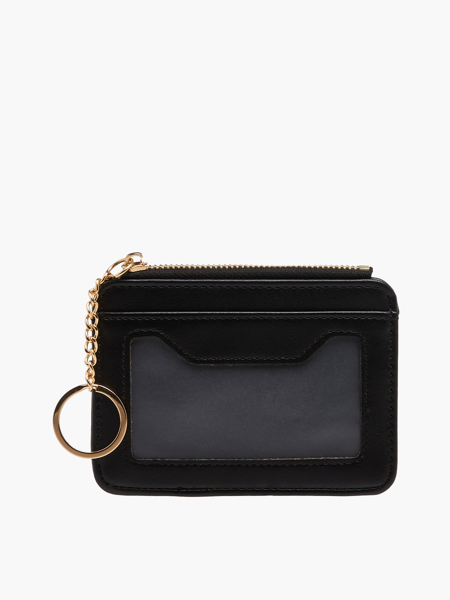 Solid Card Holder with Zip Closure