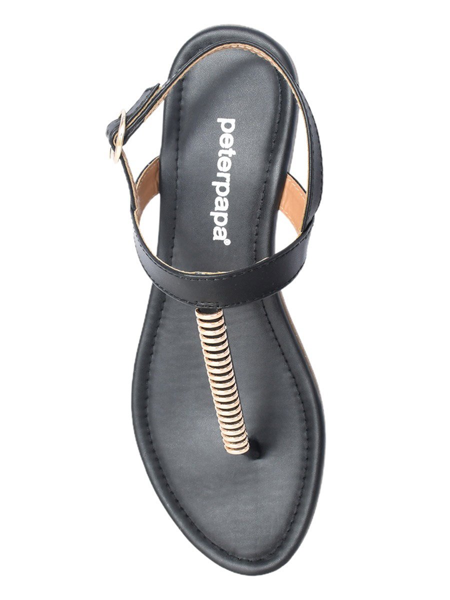 Embellished Strap Sandals with Buckle