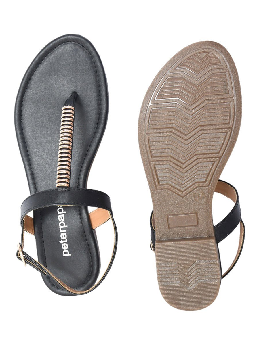Embellished Strap Sandals with Buckle