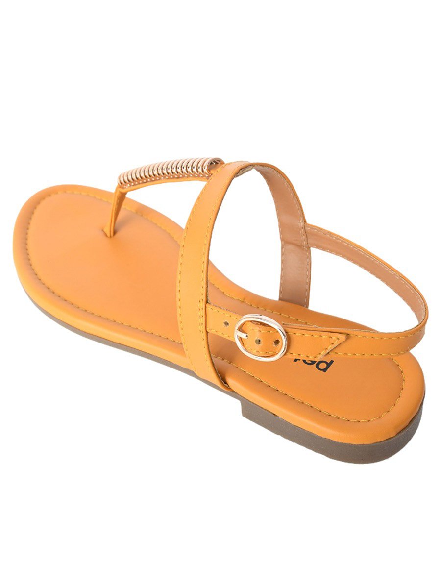 Embellished Strap Sandals with Buckle