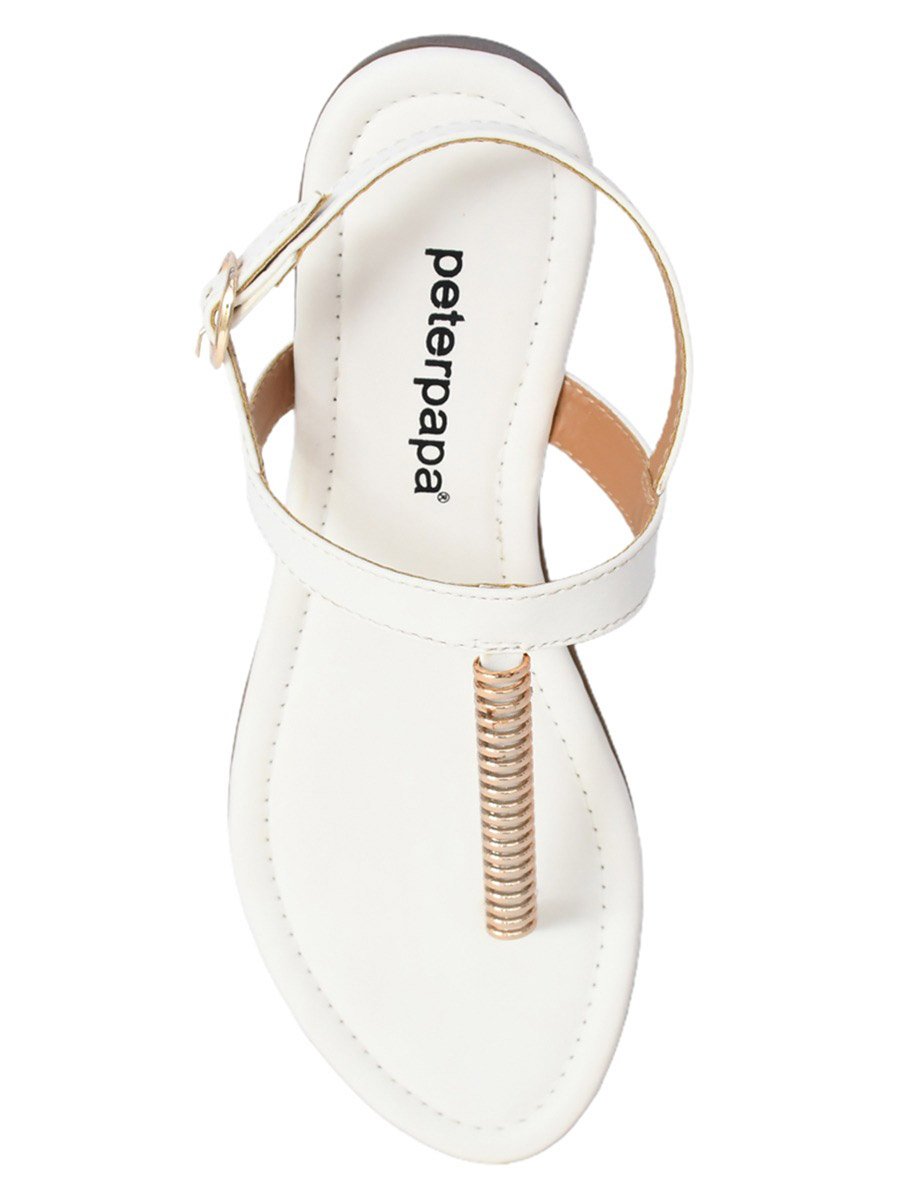 Embellished Strap Sandals with Buckle