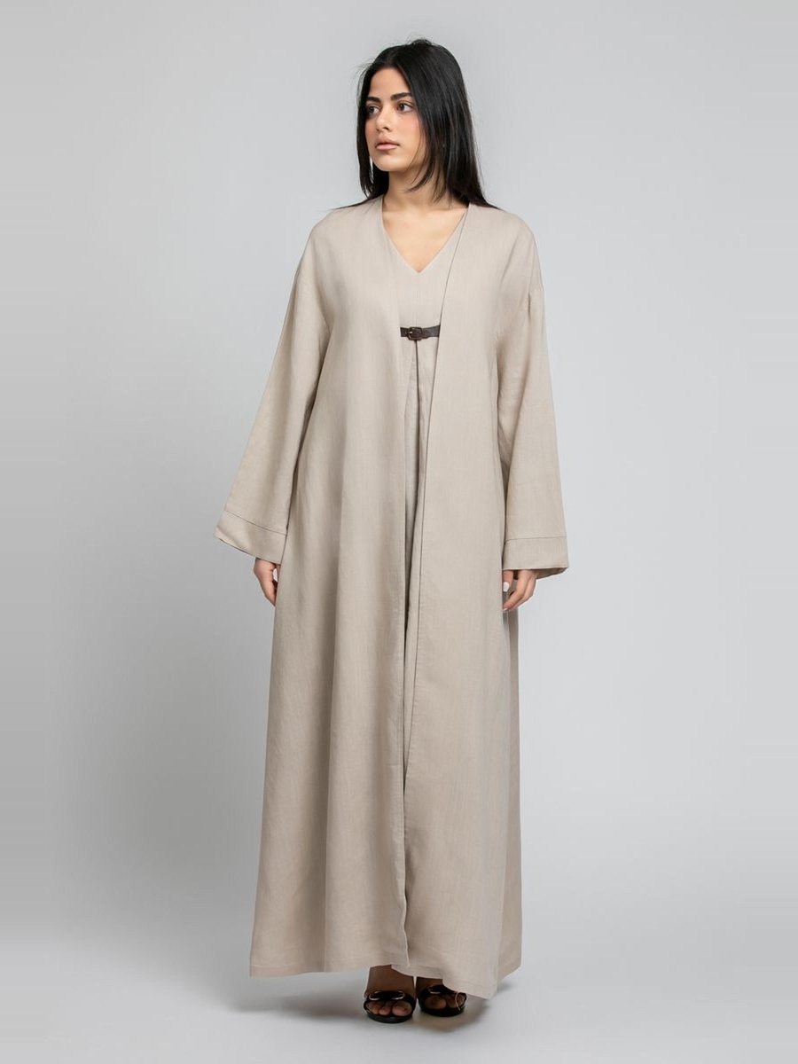 Open Front Abaya with Wide Sleeves