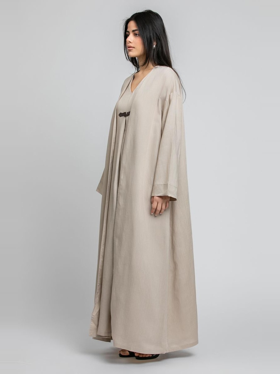 Open Front Abaya with Wide Sleeves
