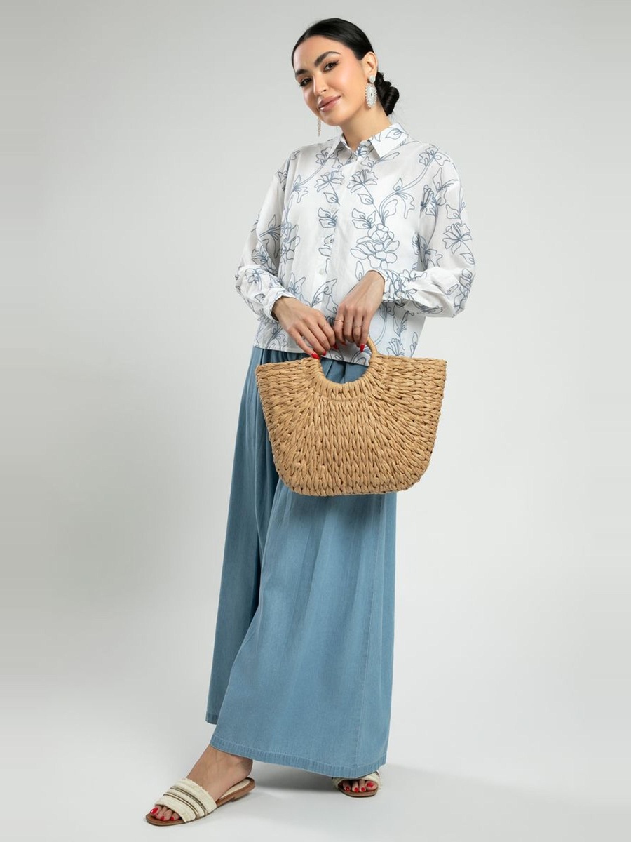 Wide Leg Trousers with Pleats