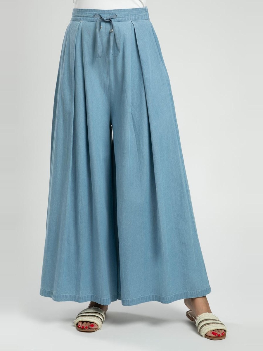 Wide Leg Trousers with Pleats