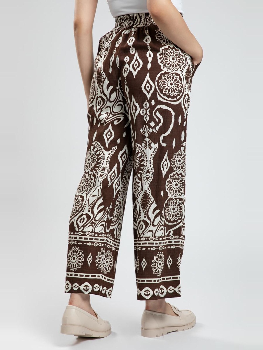 Printed Wide-Leg Flowy Pants