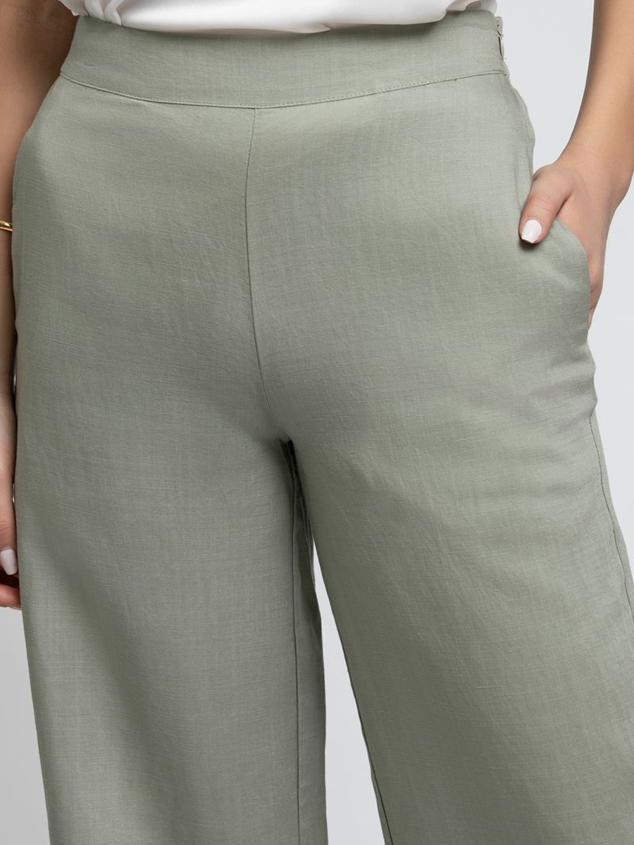 Wide Leg Pants with Elastic Back