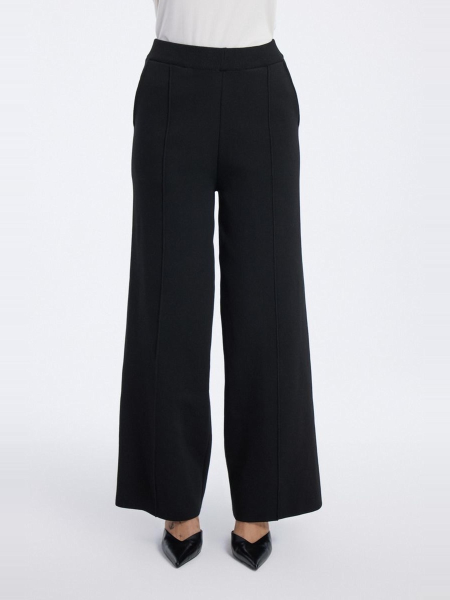 Wide Leg Trousers with Elastic Waist