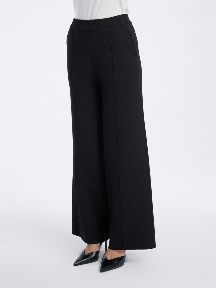 Wide Leg Trousers with Elastic Waist