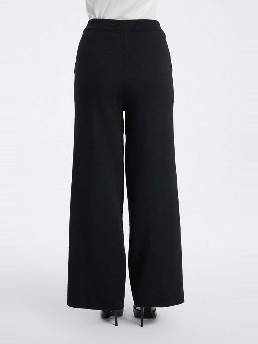 Wide Leg Trousers with Elastic Waist