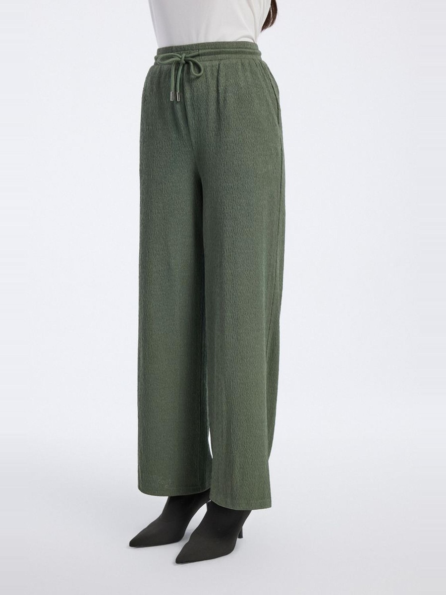 Wide Leg Textured Pants