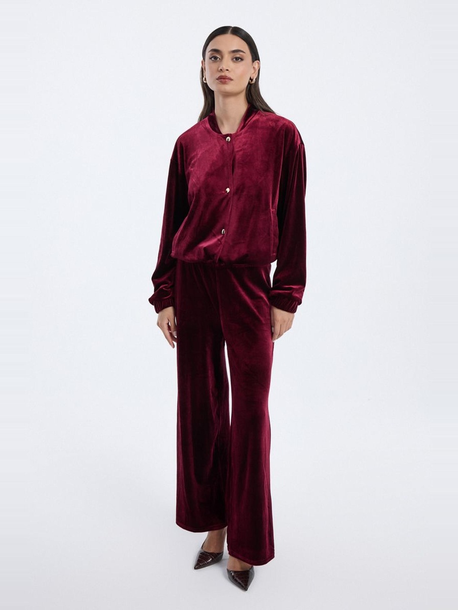 Velvet Wide Leg Trousers