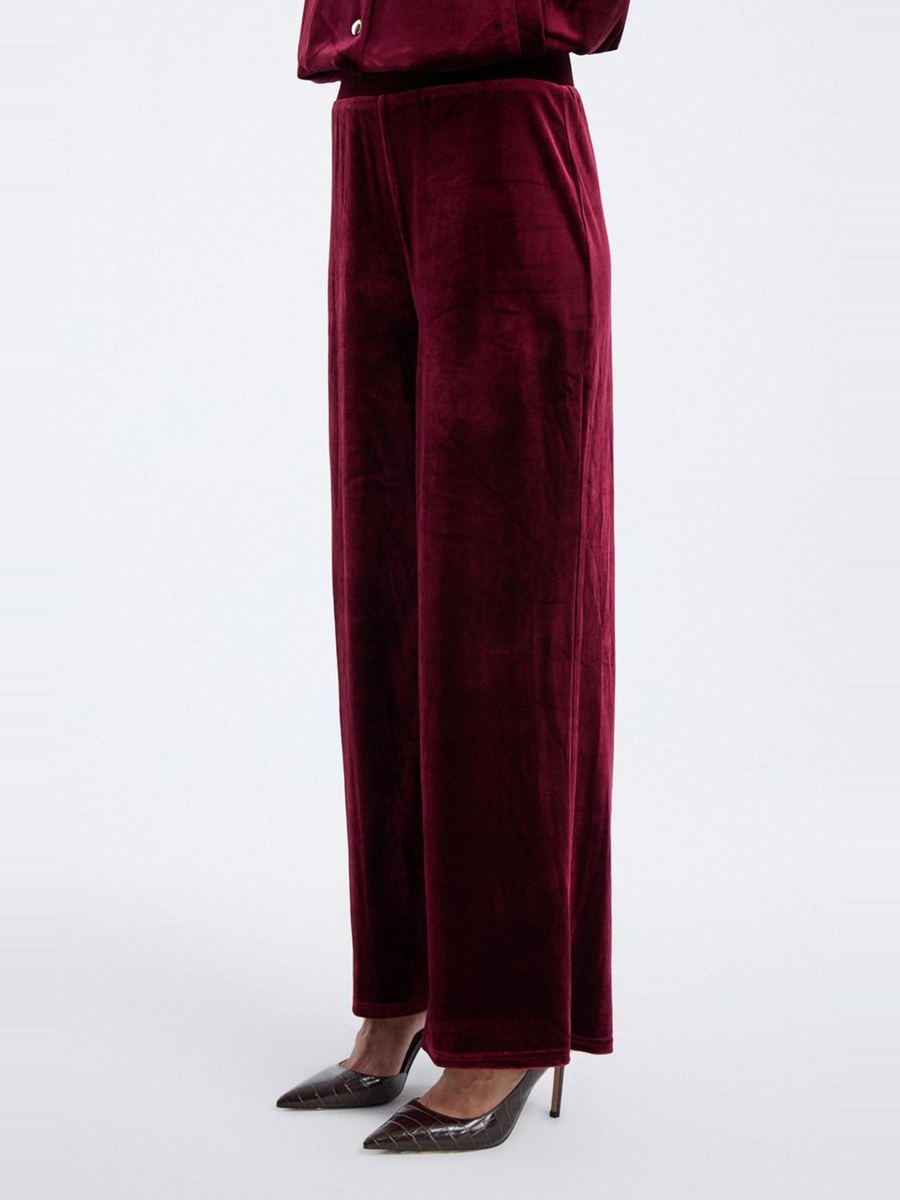 Velvet Wide Leg Trousers