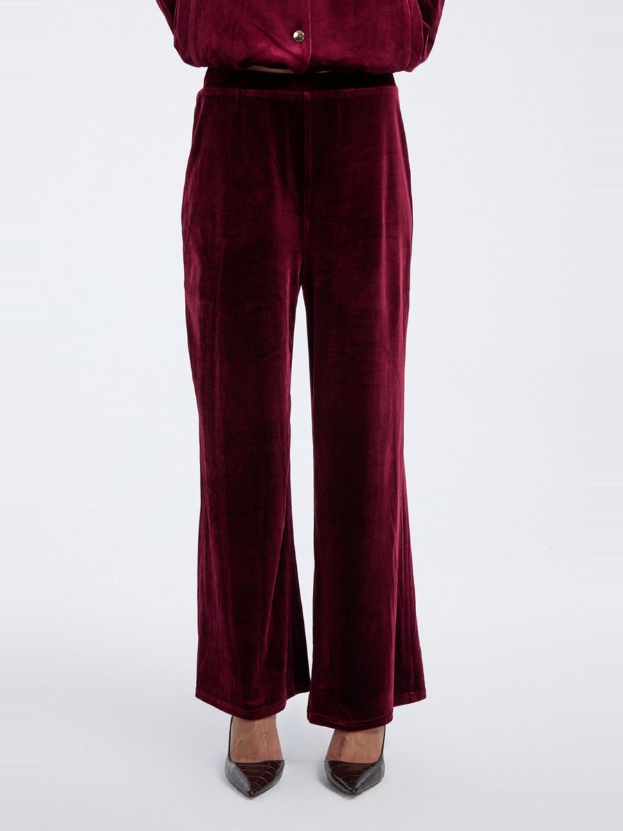 Velvet Wide Leg Trousers