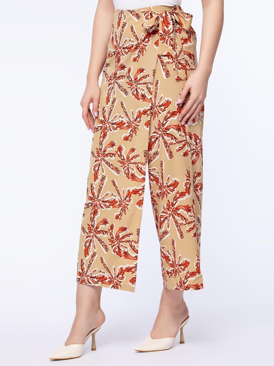 Printed Wrap Pants