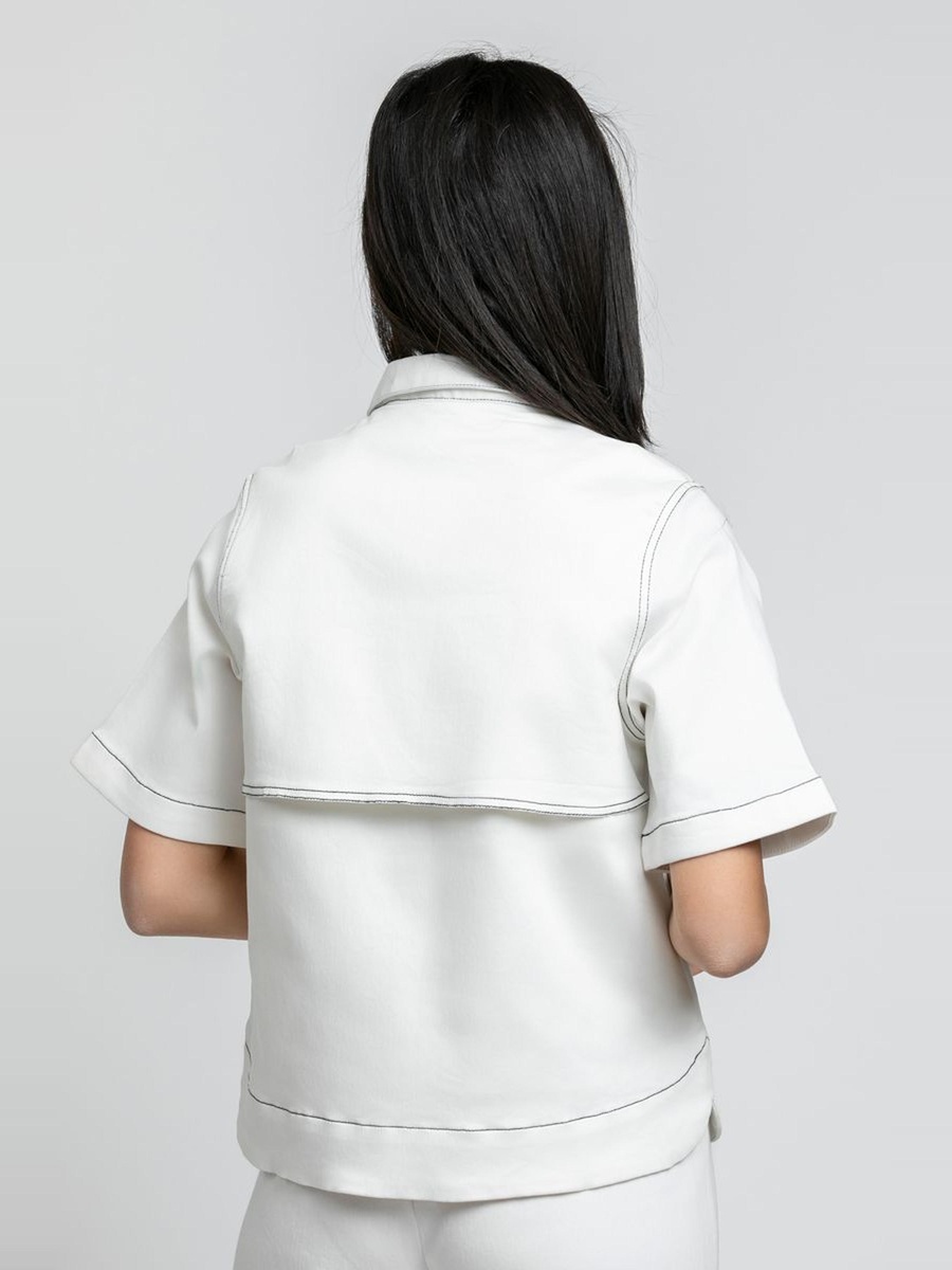 Contrast Stitch Short Sleeve Shirt