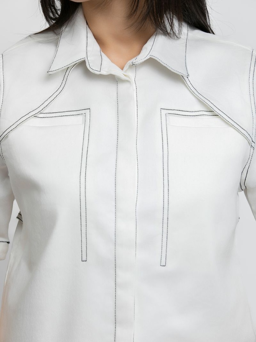 Contrast Stitch Short Sleeve Shirt