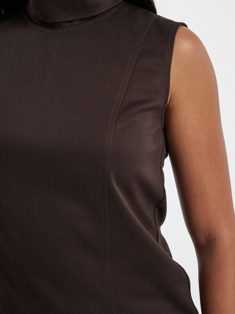 Sleeveless Mock Neck Blouse