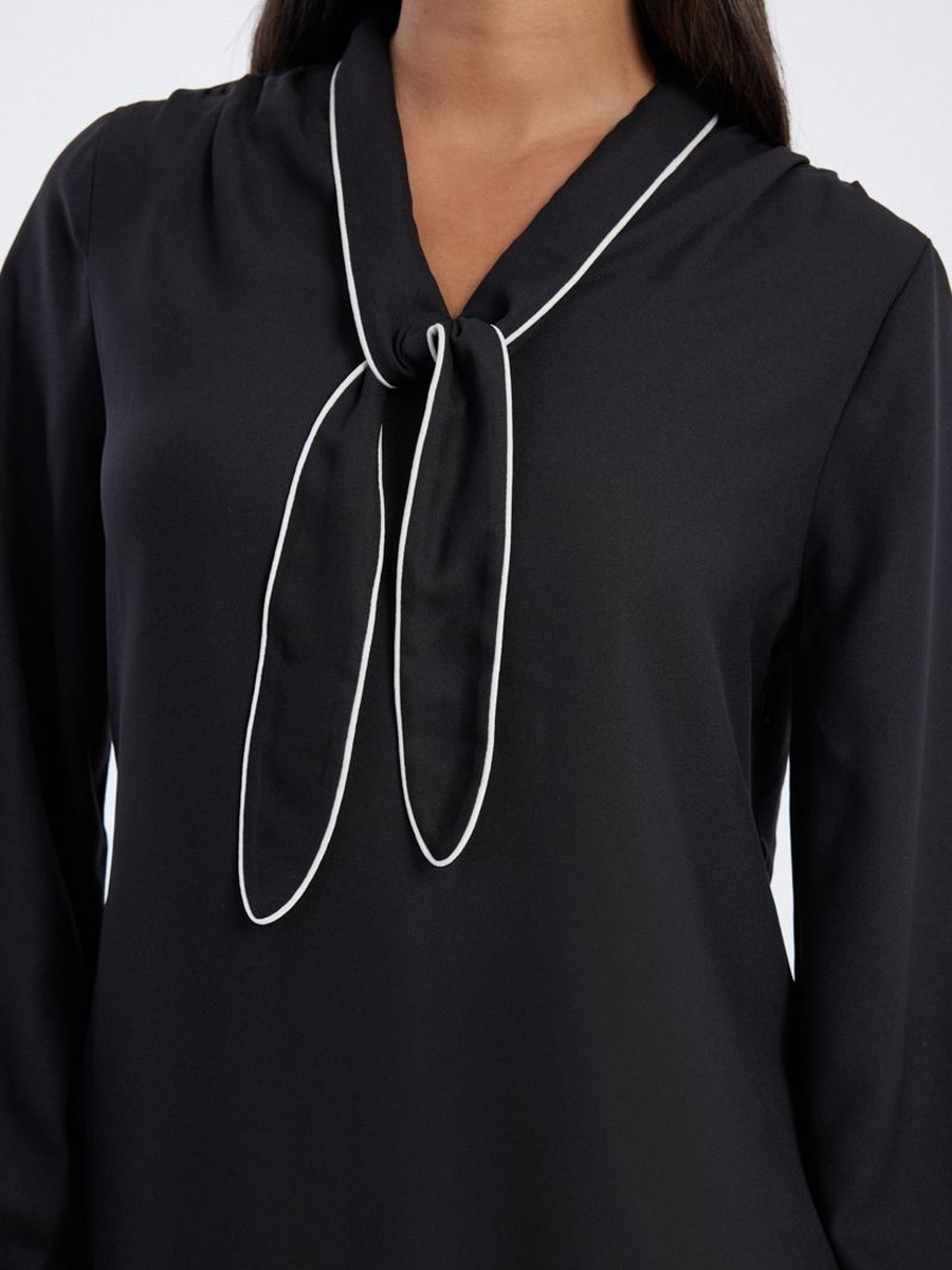 Blouse with Tie Neck Detail