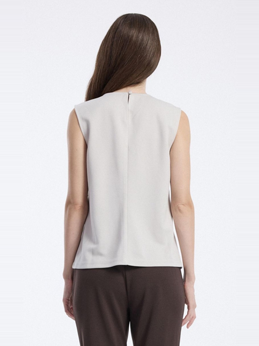 Sleeveless Blouse with Side Tie