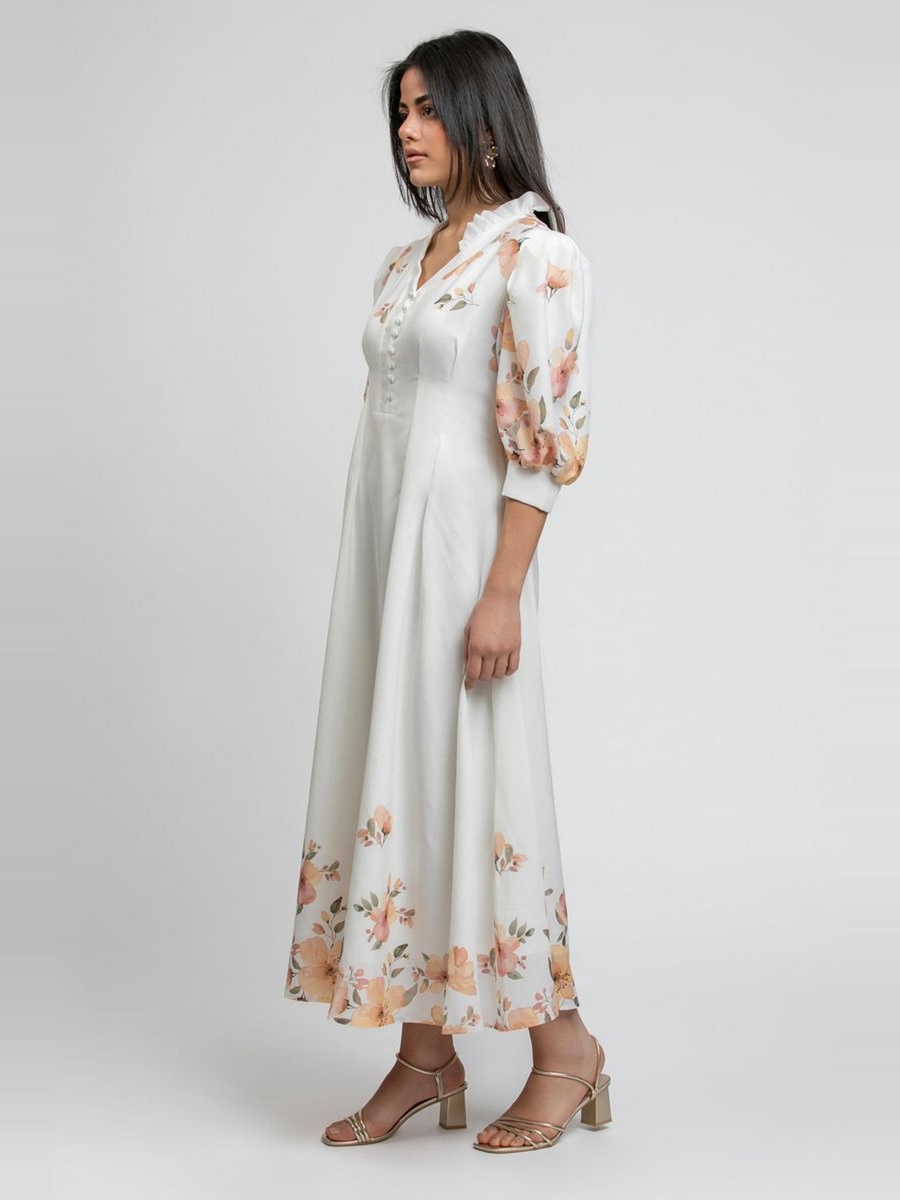 Longline Floral Print Dress