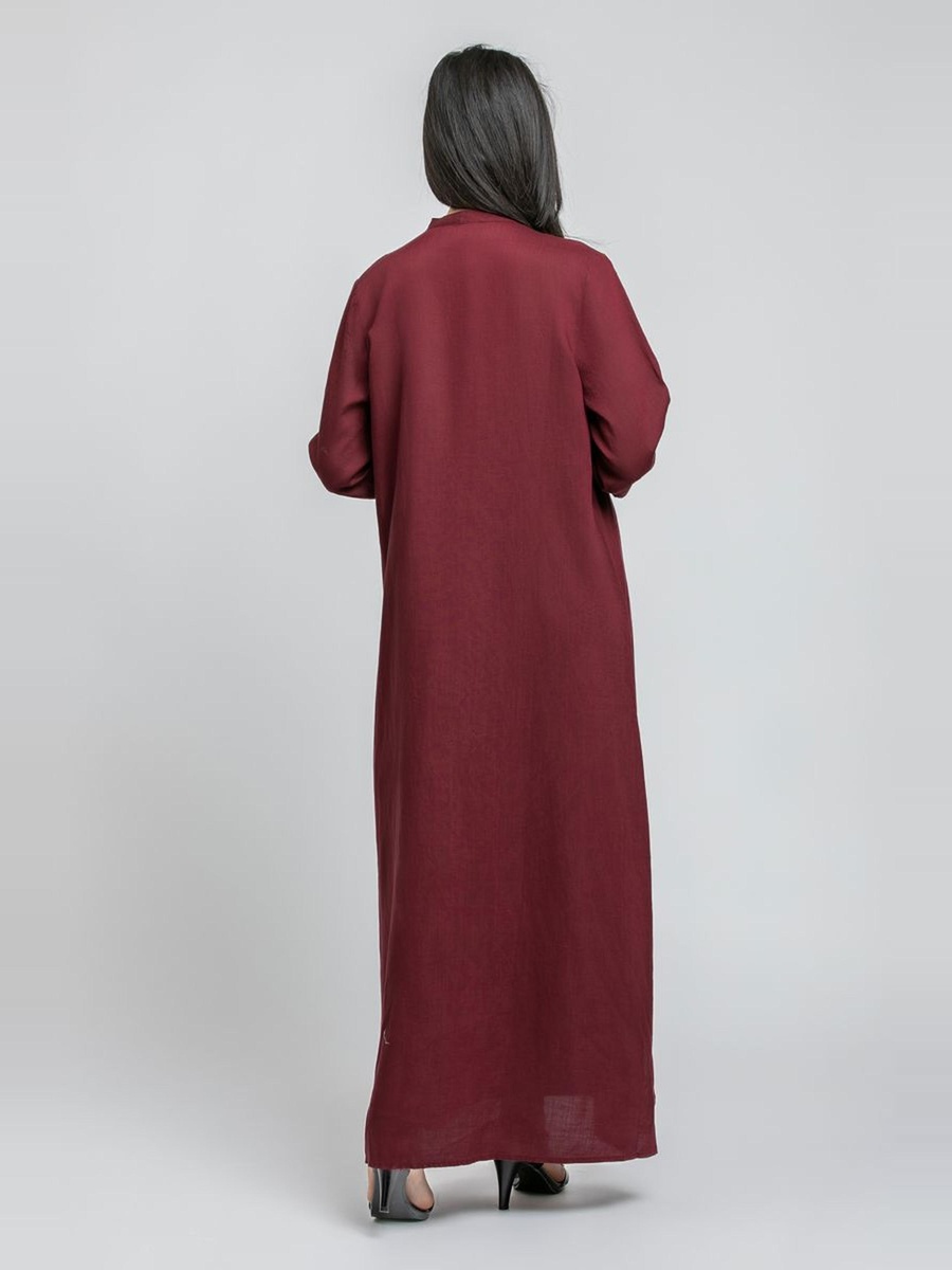 Long Dress with Split Neckline