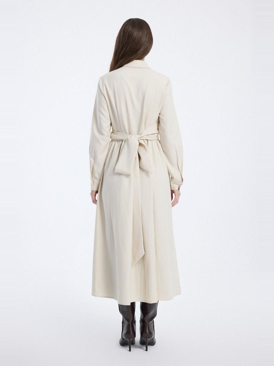 Longline Dress with Waist Tie