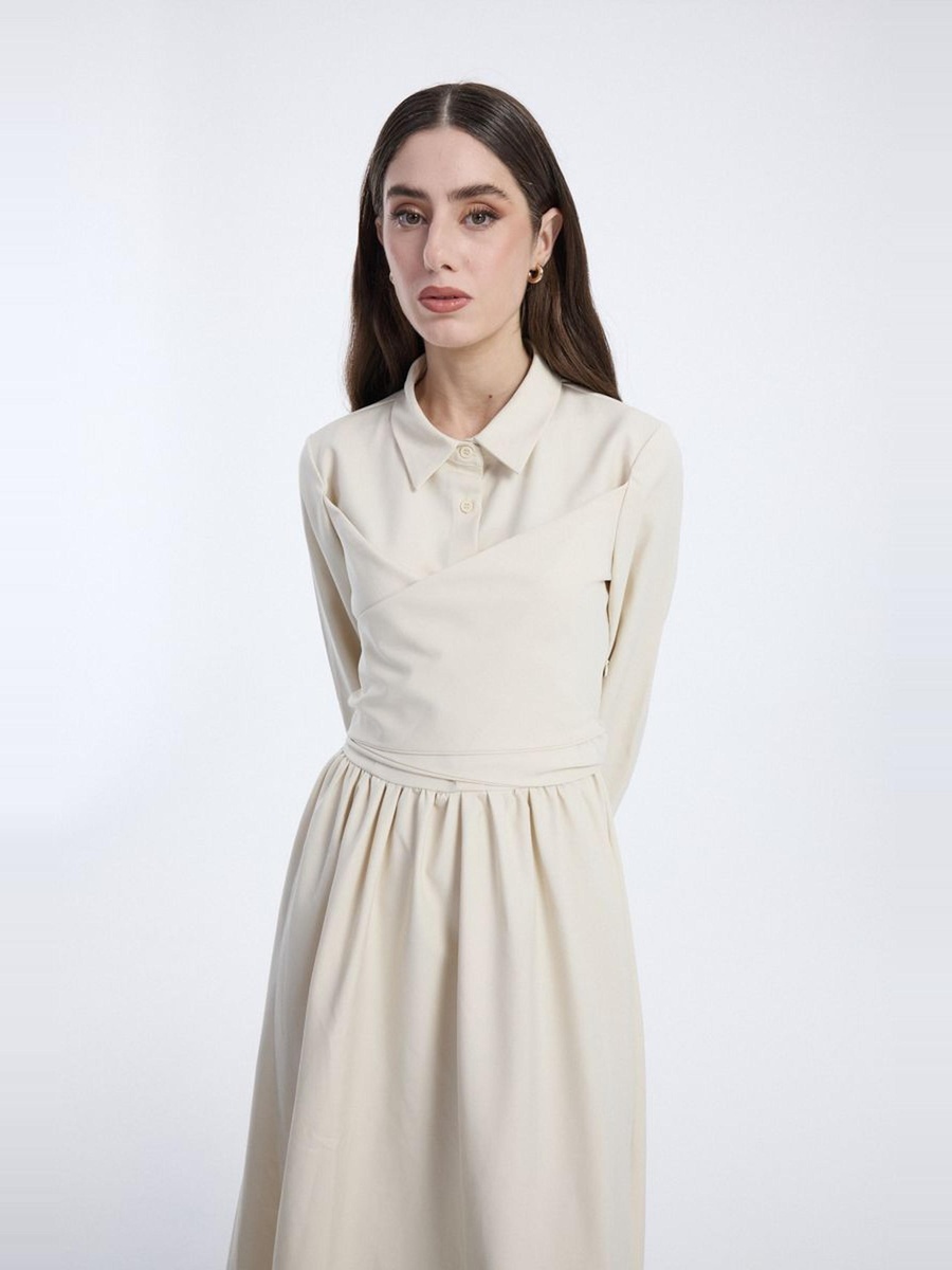 Longline Dress with Waist Tie