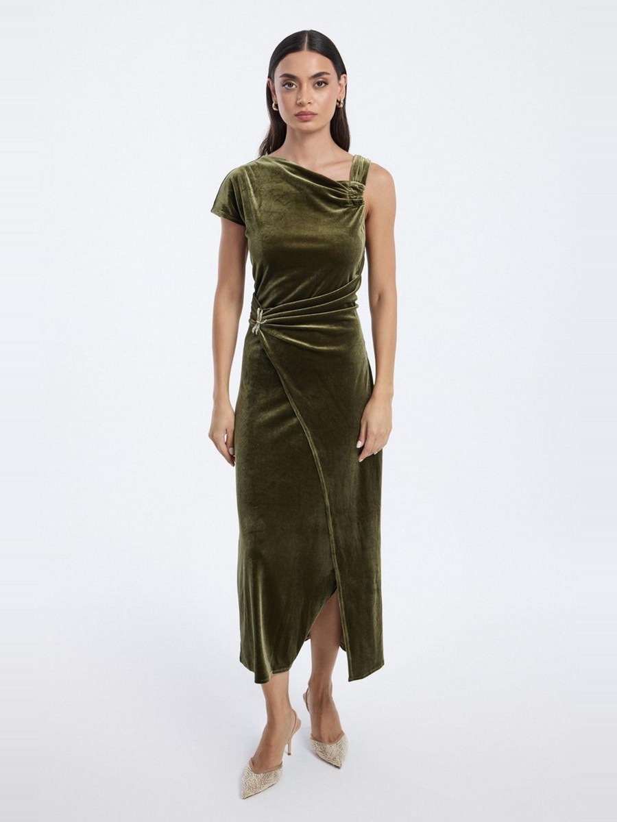 Velvet Asymmetric Dress
