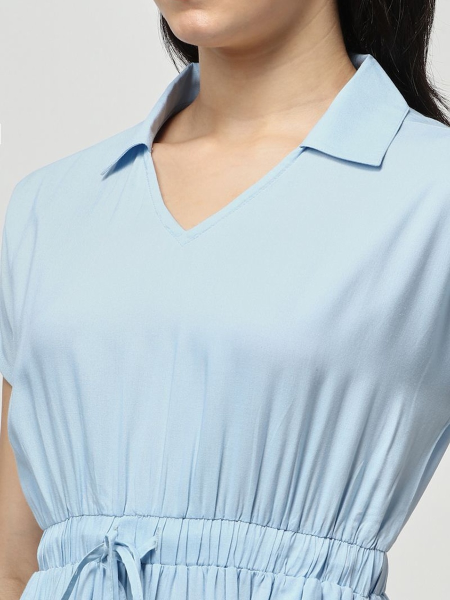 Dress with Waist Drawstring