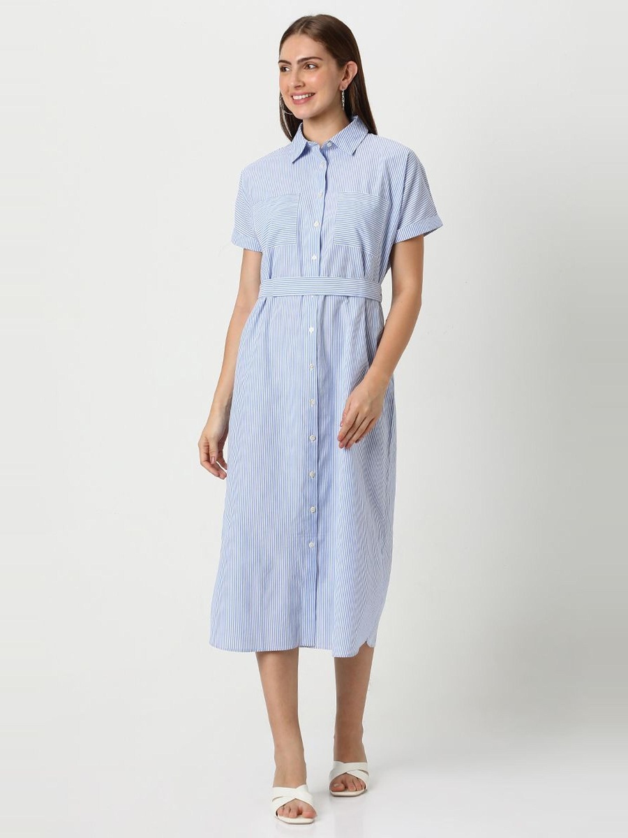 Striped Shirt Dress