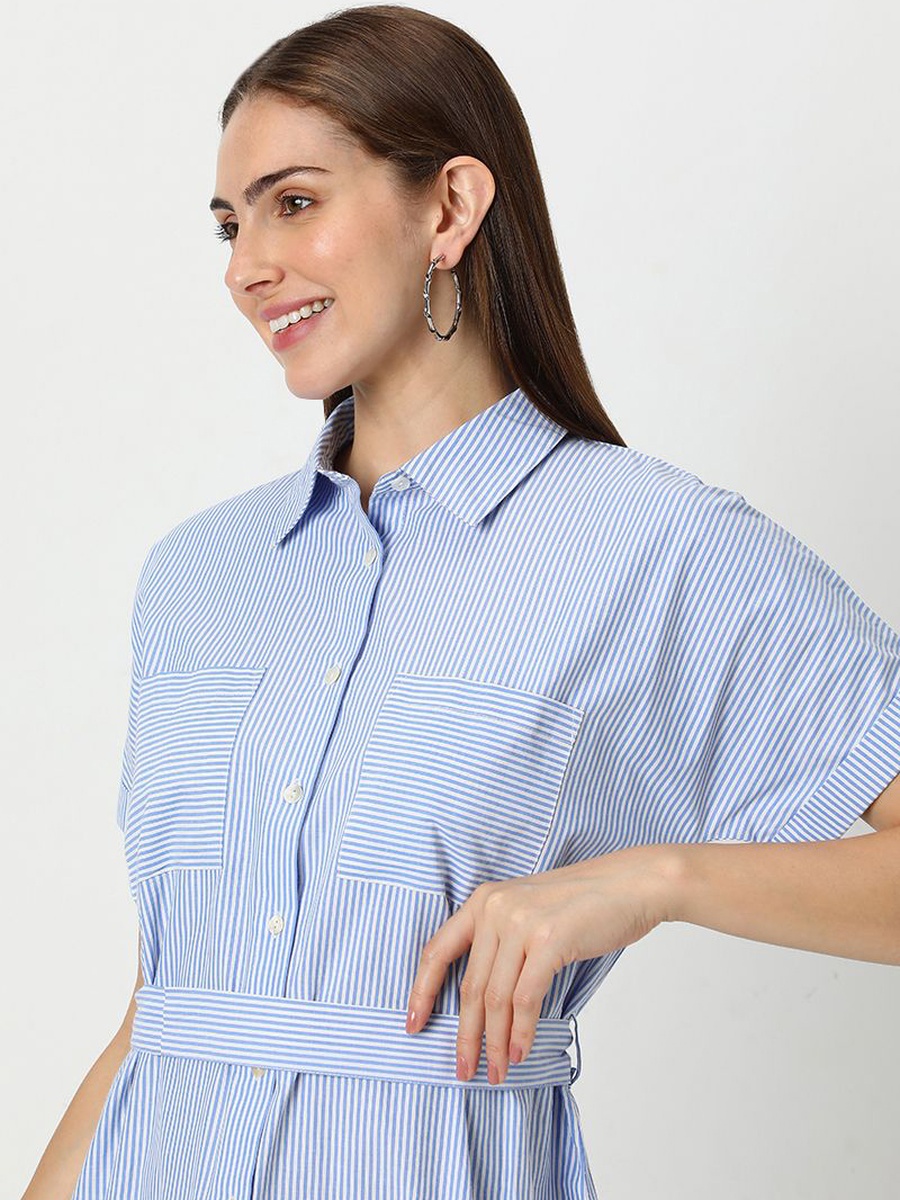 Striped Shirt Dress