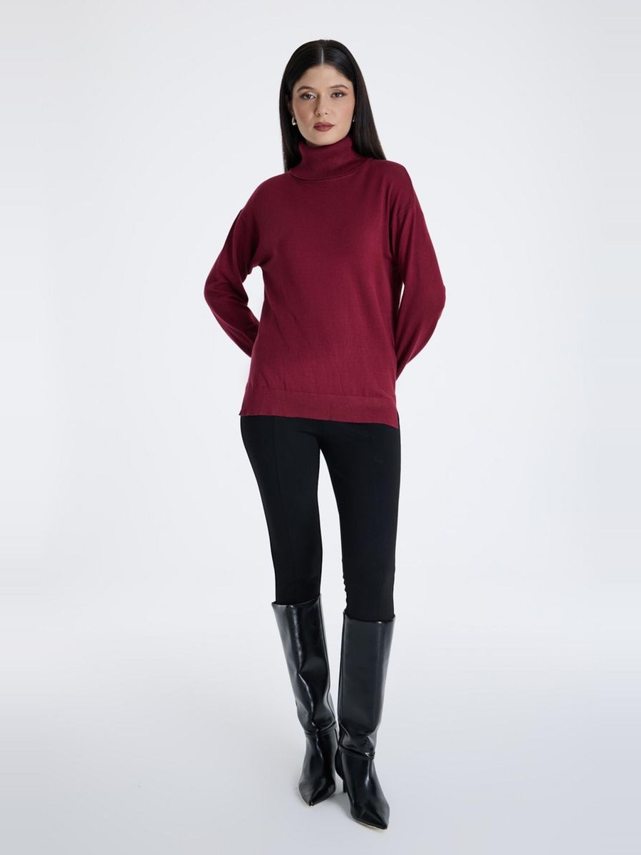 Knit Sweater with Button Cuff
