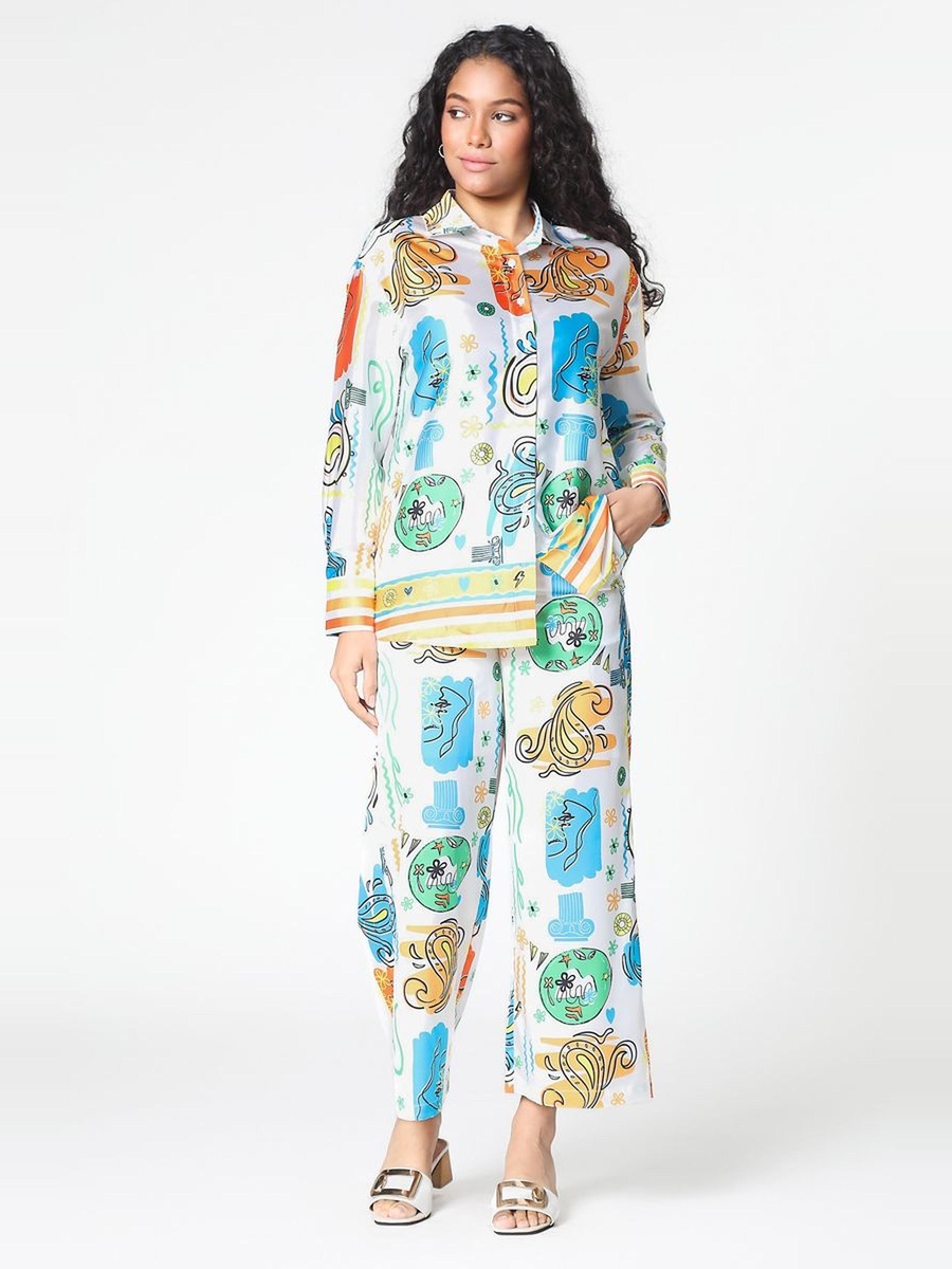 Printed Satin Shirt