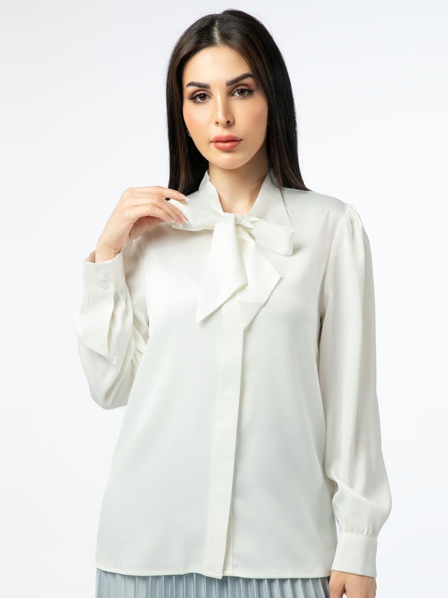 Solid Colored Satin Shirt with Straps