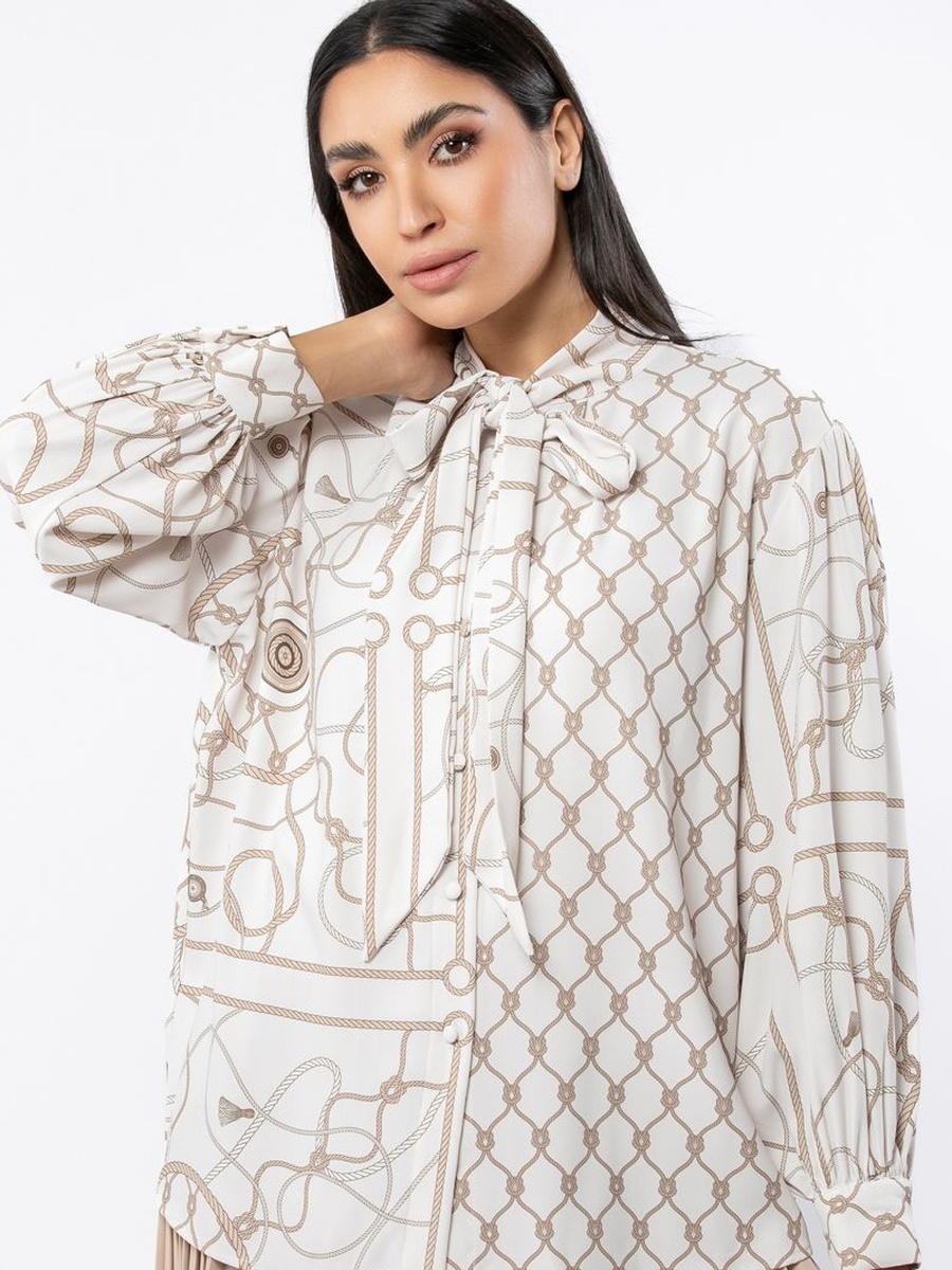 Mettalic Shirt with Neck Strap