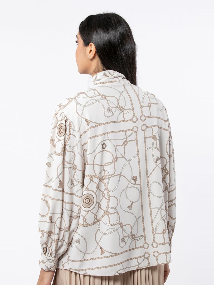 Mettalic Shirt with Neck Strap