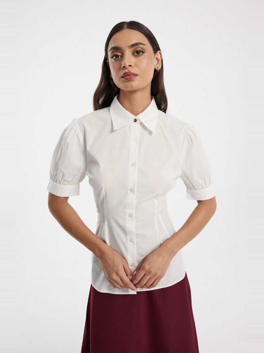 Short Sleeve Shirt with Button Front