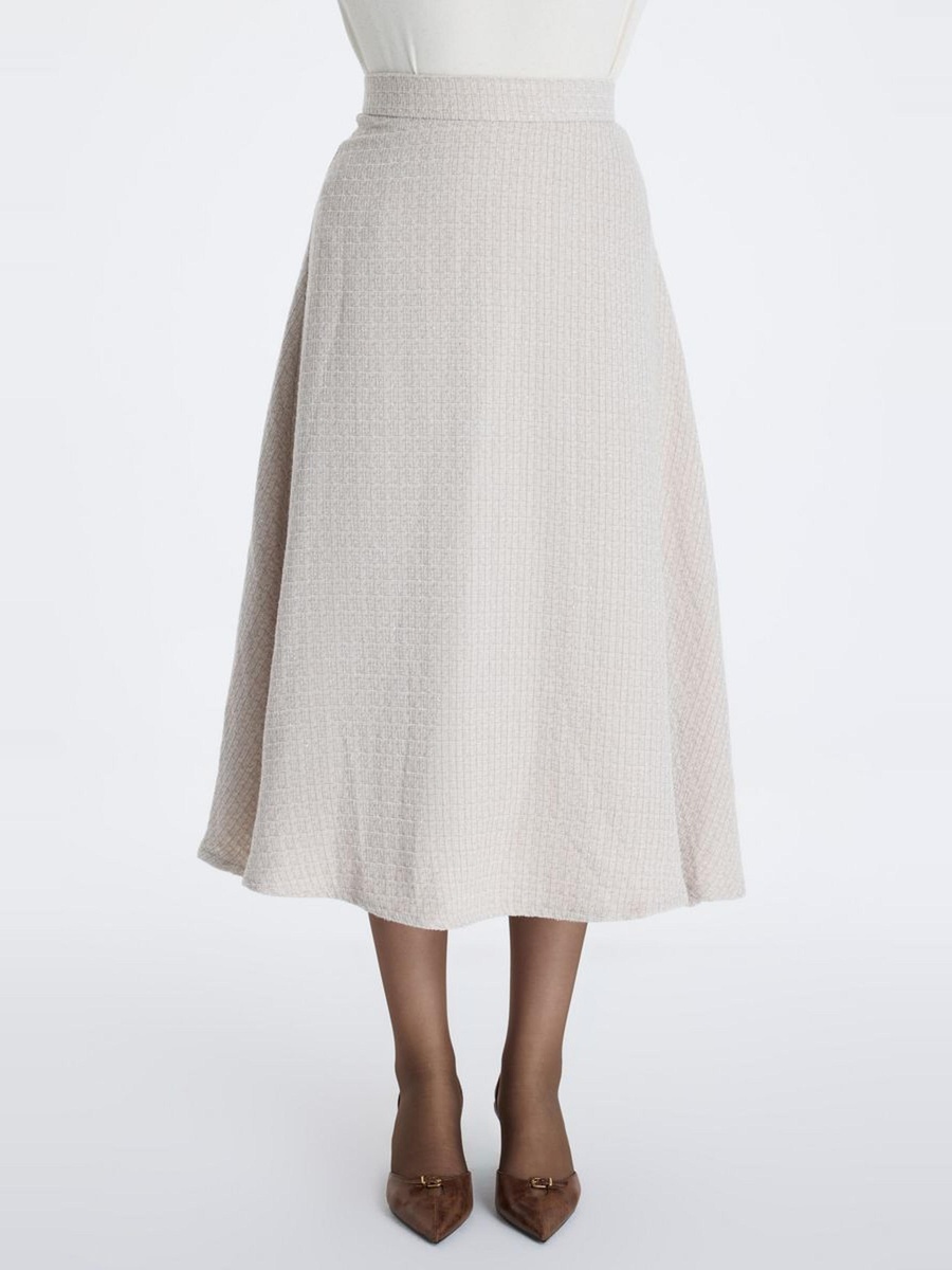 Tweed A-Line Midi Skirt
