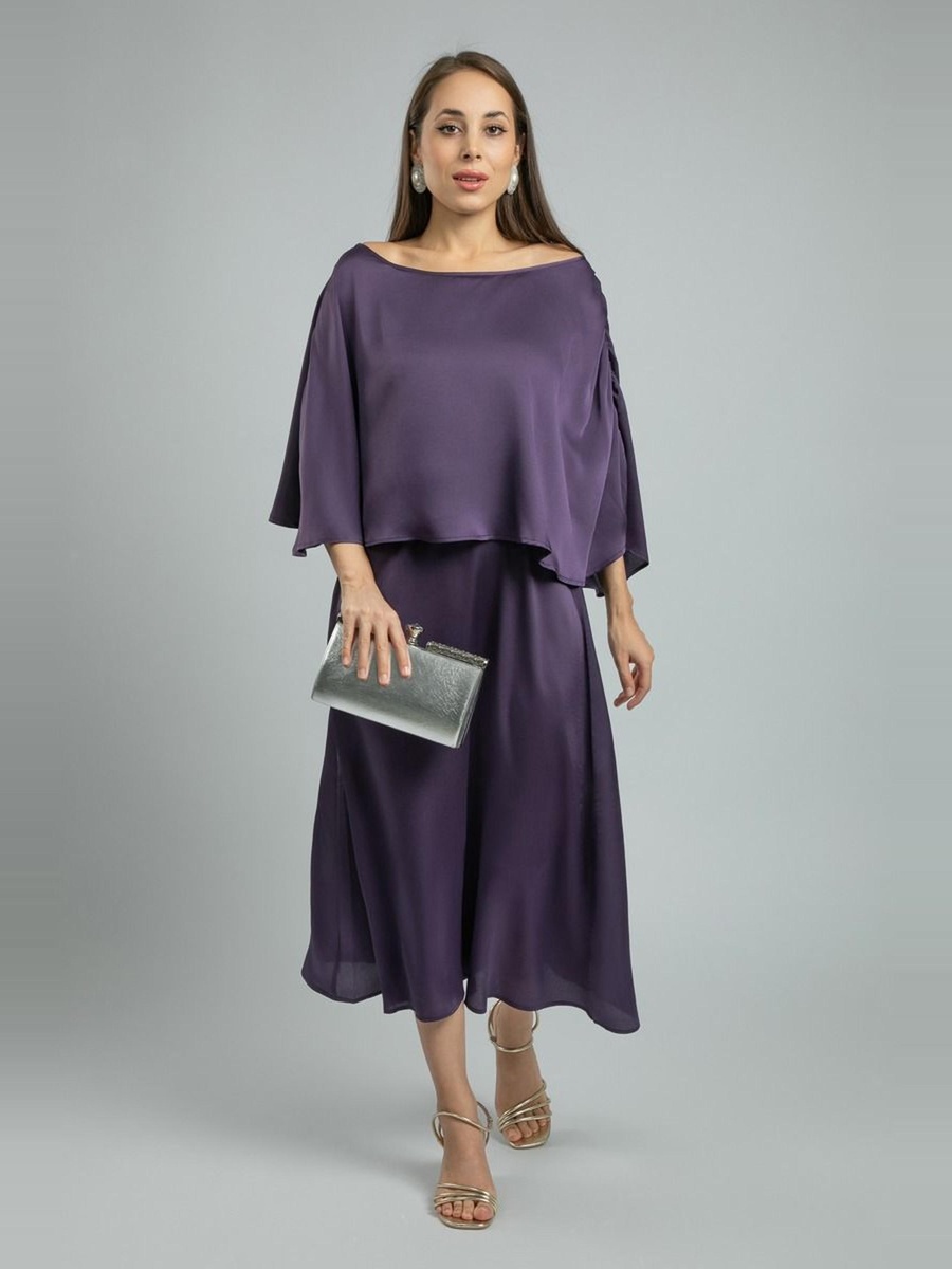 Greek Style One-Shoulder Midi Dress