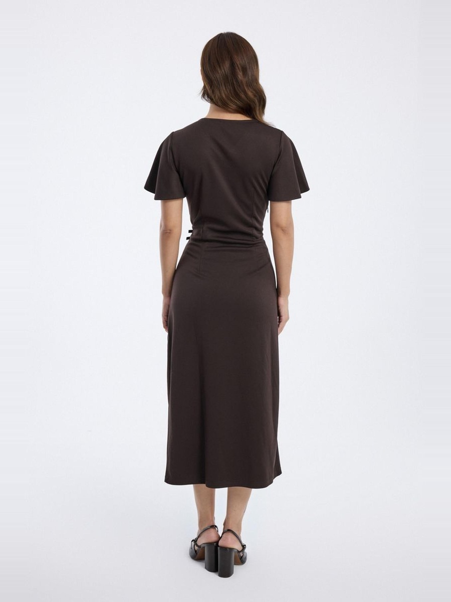 Midi Dress with Side Buckles