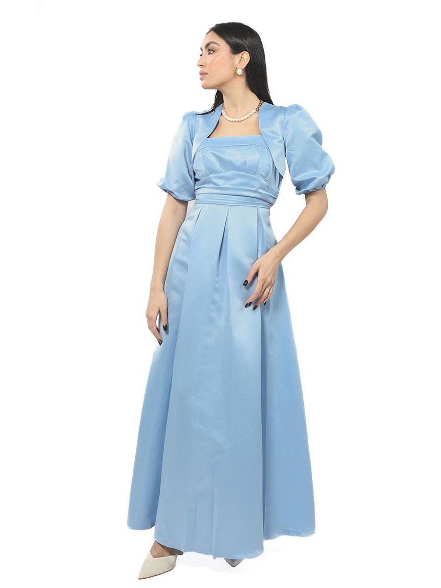 Maxi Dress with Over Bolero