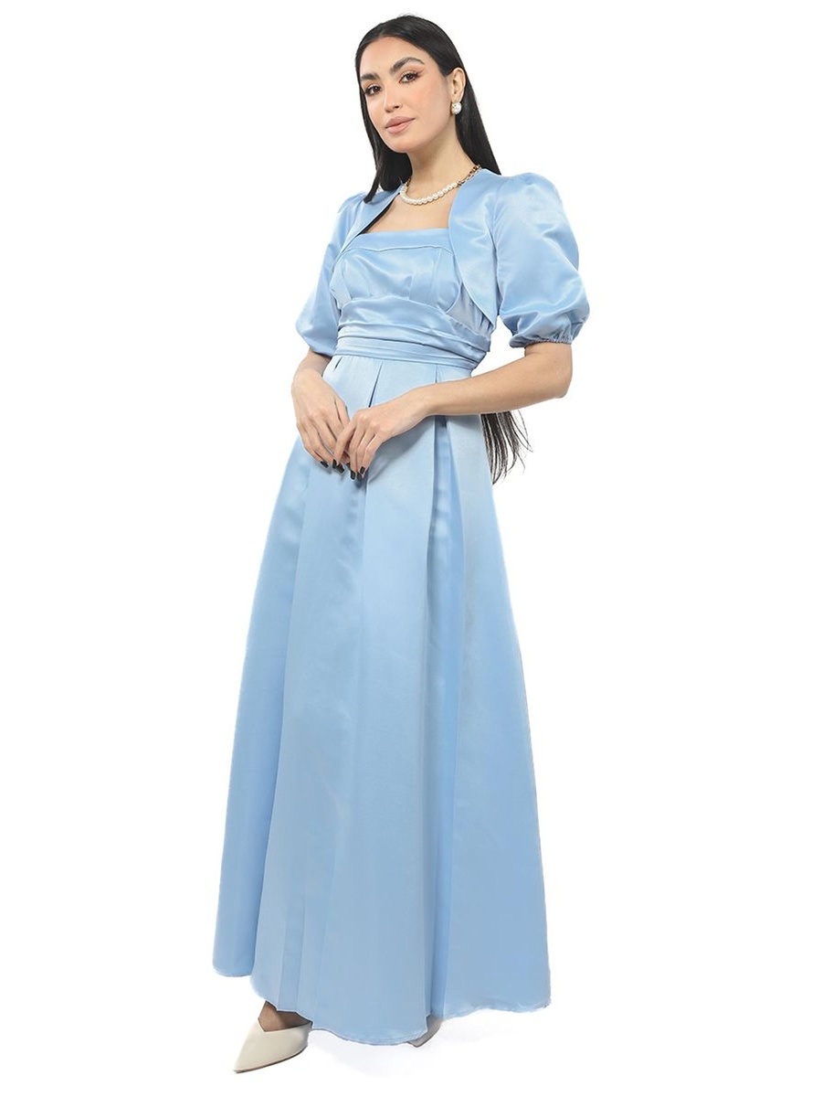 Maxi Dress with Over Bolero