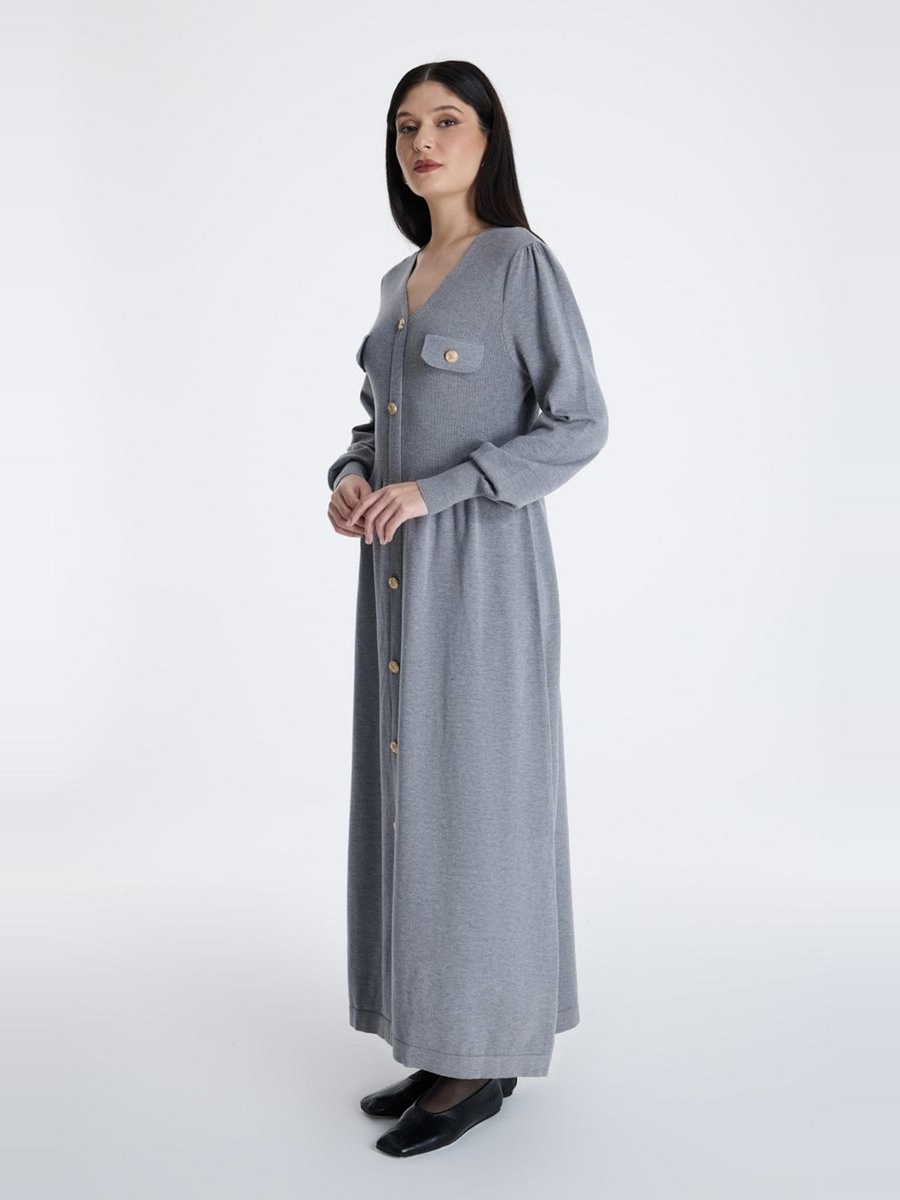 Maxi Dress with Front Button