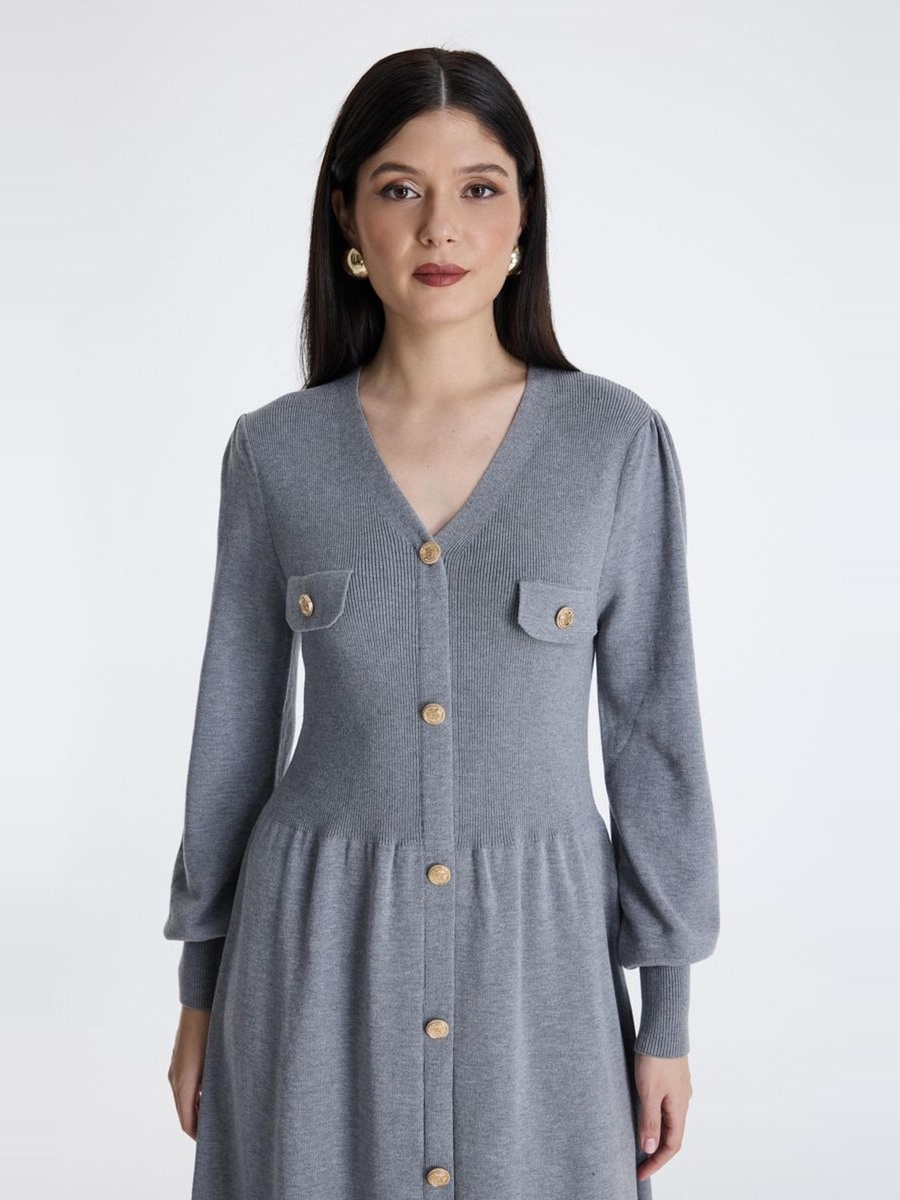 Maxi Dress with Front Button