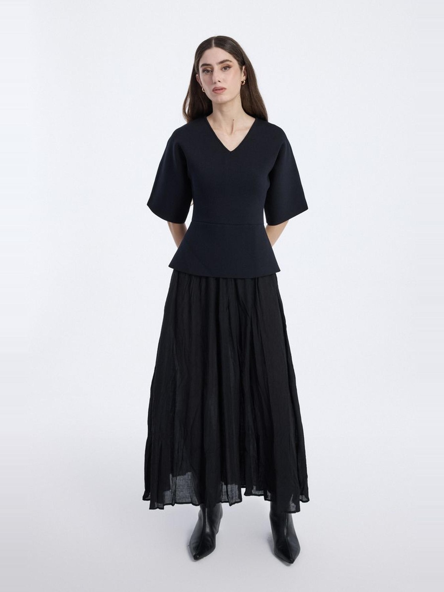 Maxi Dress with Peplum Top