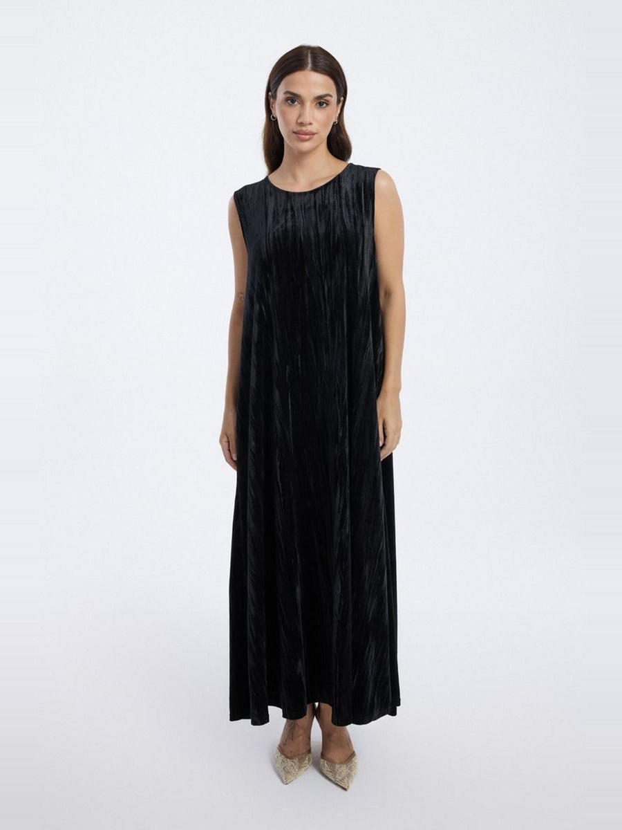 Sleeveless Velvet Maxi Dress