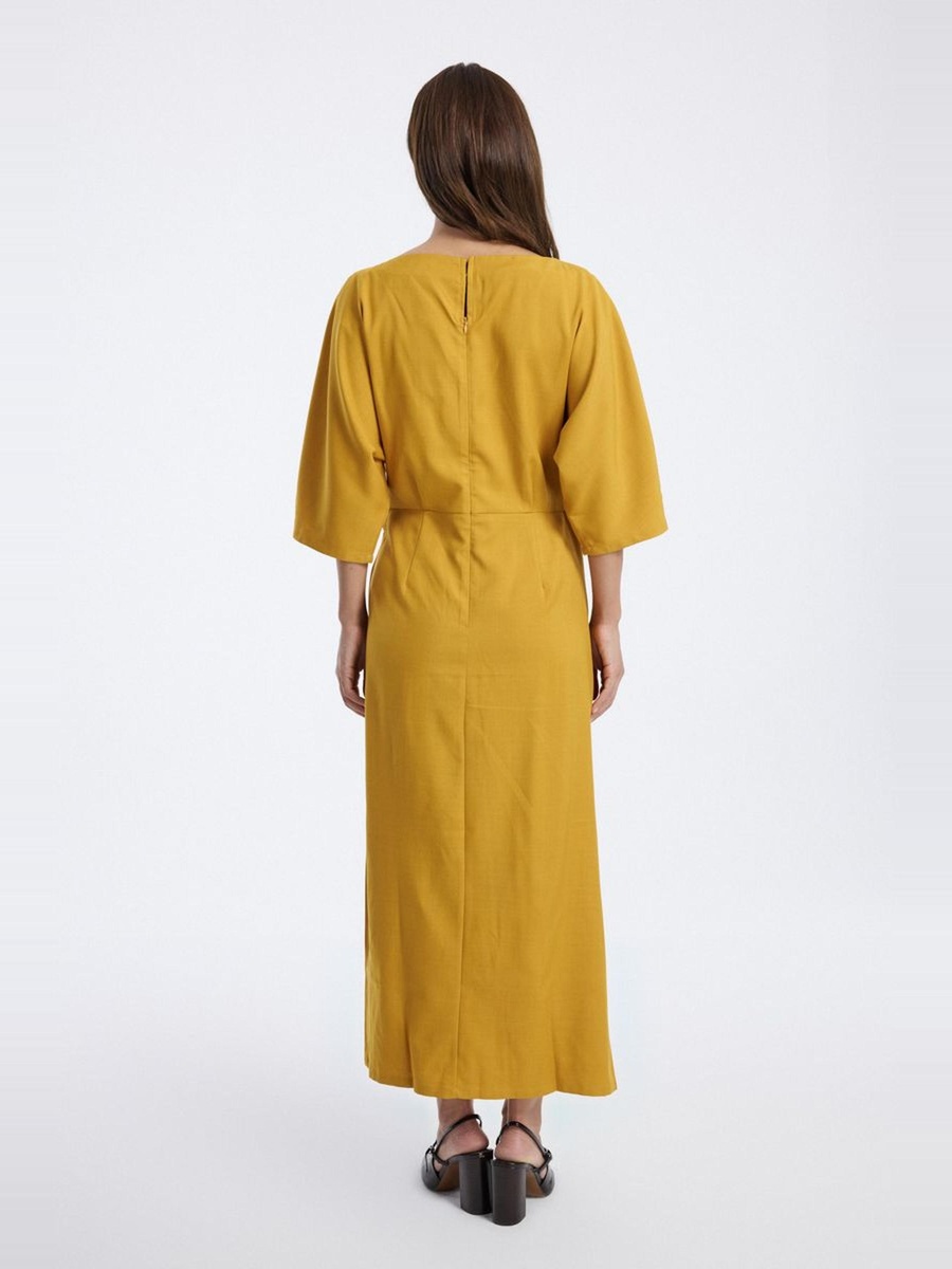 Maxi Dress with Side Drape
